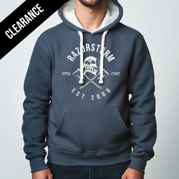 s907 Trophy WinterHood - Melange Navy / White