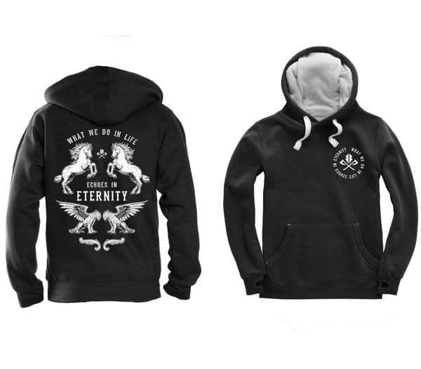 s908 Echoes WinterHood - Dusty Black / White