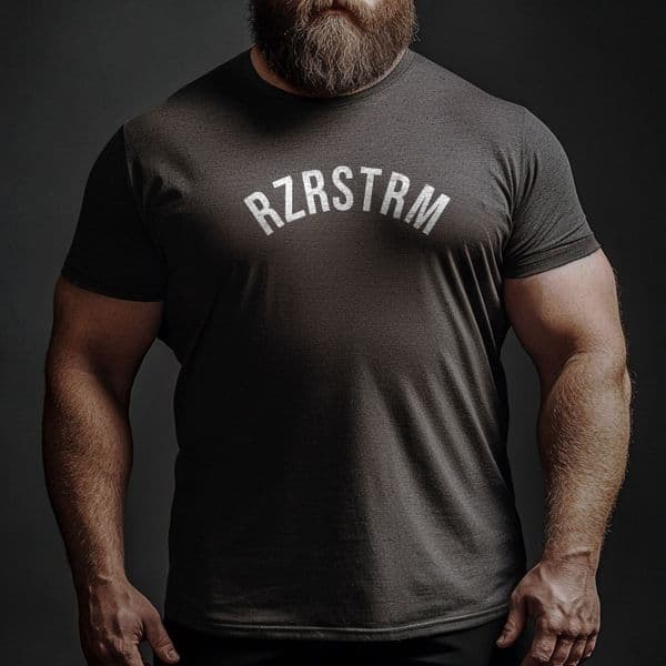 s910 rzrstrm tshirt - Dark Gray Heather
