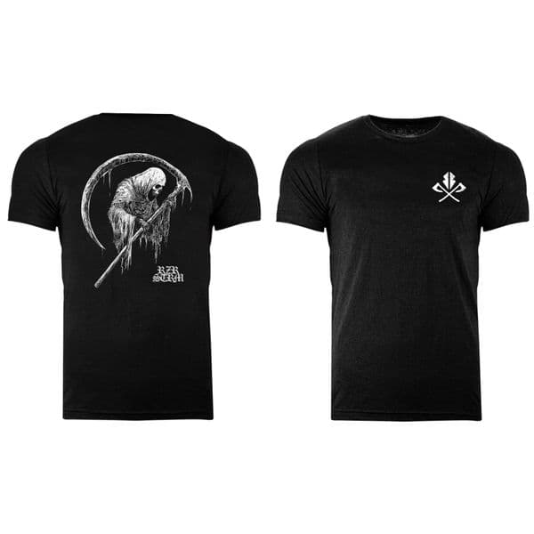 s912 Reverse Scythe tshirt - Heather Black
