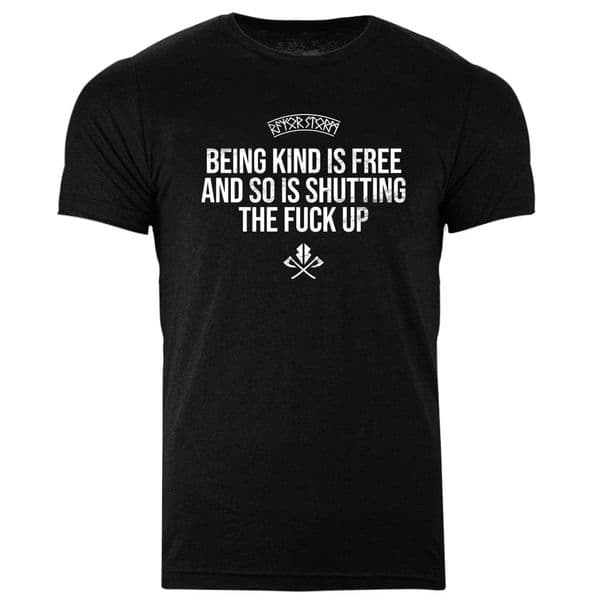 s917 Being kind is free tshirt - Heather Black