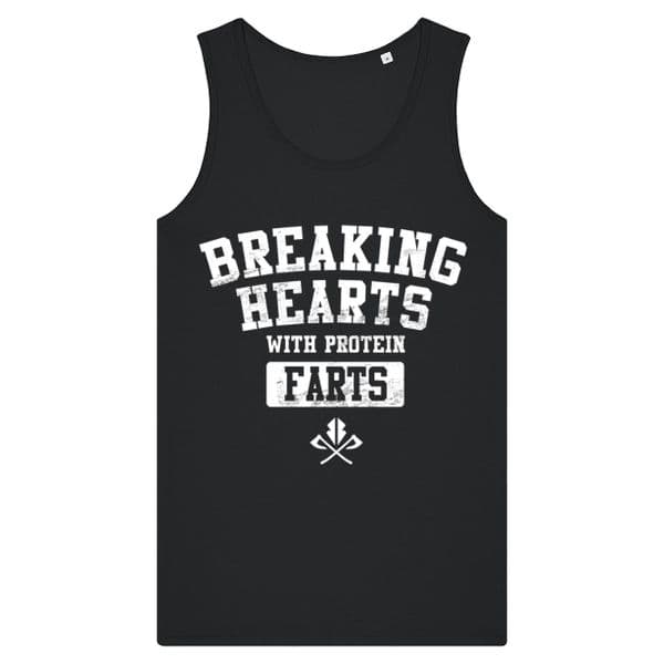 s921 Breaking hearts with protein farts v2 - Tank - Black