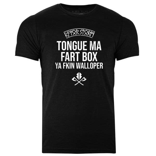 s925 tongue ma fartbox ya fkin walloper tshirt - Heather Black