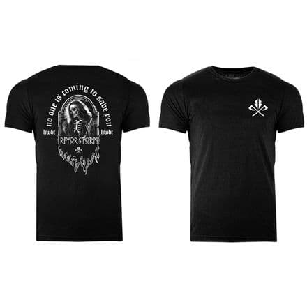s931 Reverse No one is coming to save you v25 T-shirt - Heather Black