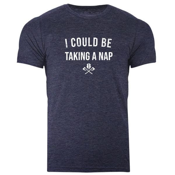 s932 I could be taking a Nap T-shirt - Heather Navy