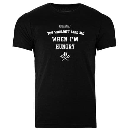 s960 You wouldnt like me when im hungry T-shirt - Heather Black