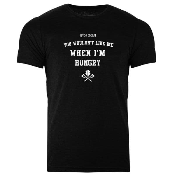 s960 You wouldnt like me when im hungry T-shirt - Heather Black