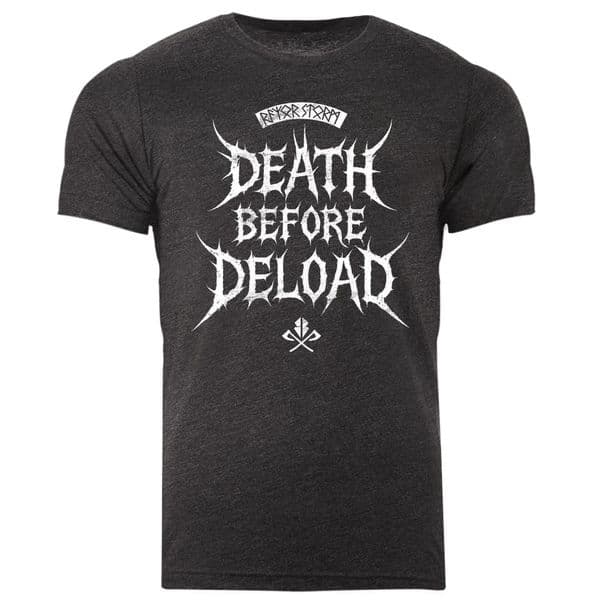 s963 Death Before Deload T-shirt - Dark Grey Heather