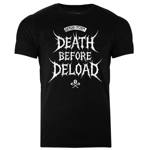 s963 Death Before Deload T-shirt - Heather Black