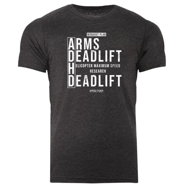 s965 ADHD gym routine T-shirt - Dark Grey Heather