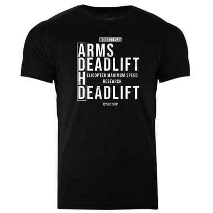 s965 ADHD gym routine T-shirt - Heather Black