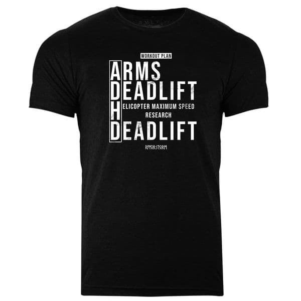s965 ADHD gym routine T-shirt - Heather Black