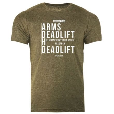 s965 ADHD gym routine T-shirt - Heather Olive