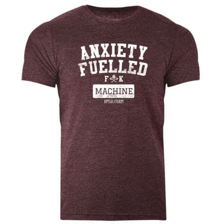 s970 Anxiety Fuelled T-shirt - Heather Maroon