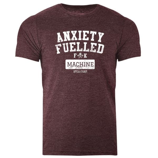s970 Anxiety Fuelled T-shirt - Heather Maroon