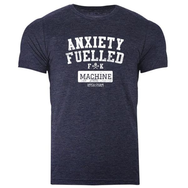 s970 Anxiety Fuelled T-shirt - Heather Midnight Navy