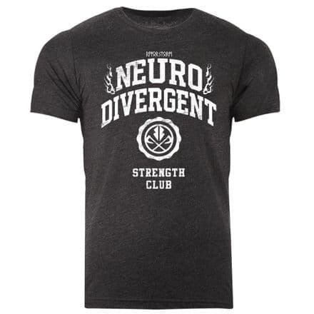 s972 neurodivergent strength club T-shirt - Dark Grey Heather