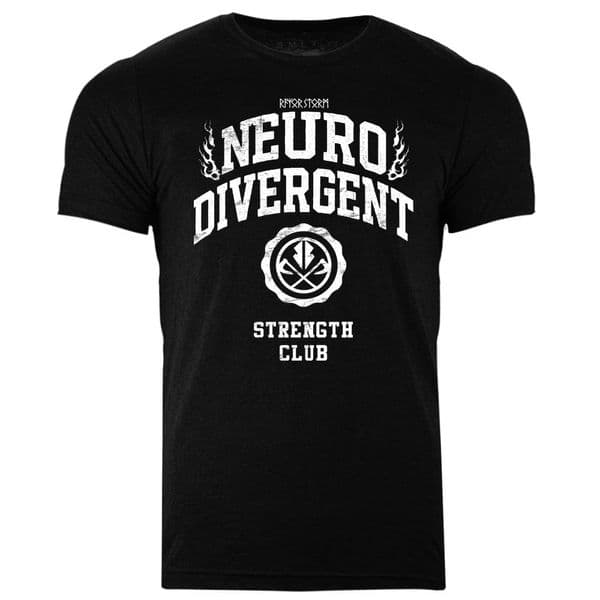 s972 neurodivergent strength club T-shirt - Heather Black