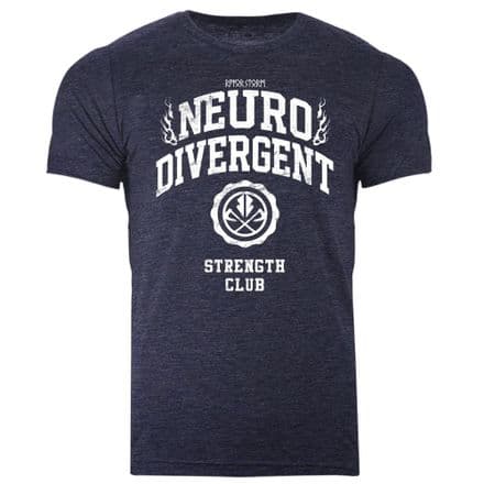 s972 neurodivergent strength club T-shirt - Heather Midnight Navy