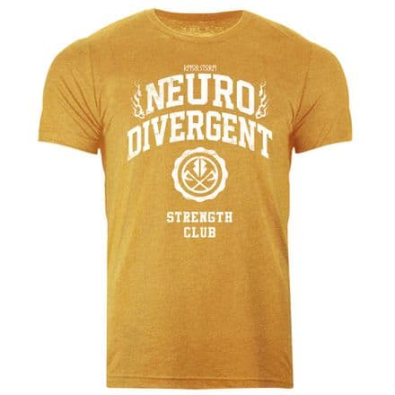 s972 neurodivergent strength club T-shirt - Heather Mustard
