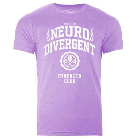 s972 neurodivergent strength club T-shirt - Heather Prism Lilac