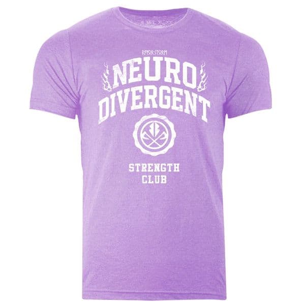 s972 neurodivergent strength club T-shirt - Heather Prism Lilac