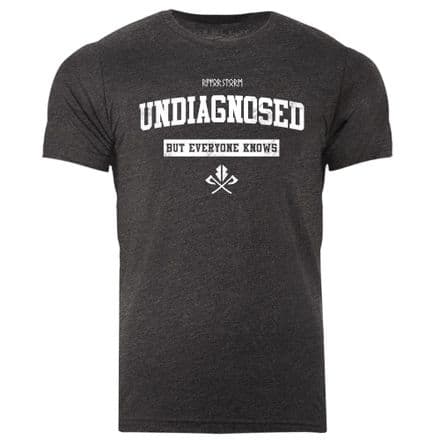 s973 Undiagnosed but everyone knows T-shirt - Dark Grey Heather