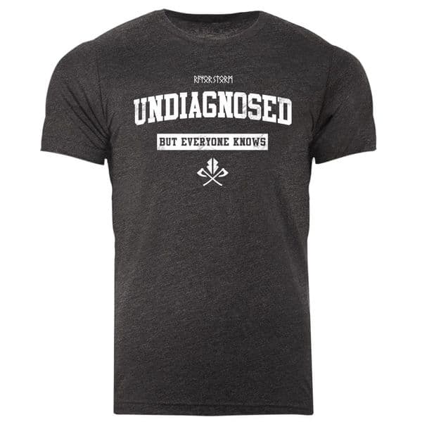 s973 Undiagnosed but everyone knows T-shirt - Dark Grey Heather