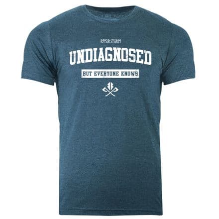 s973 Undiagnosed but everyone knows T-shirt - Heather Deep teal