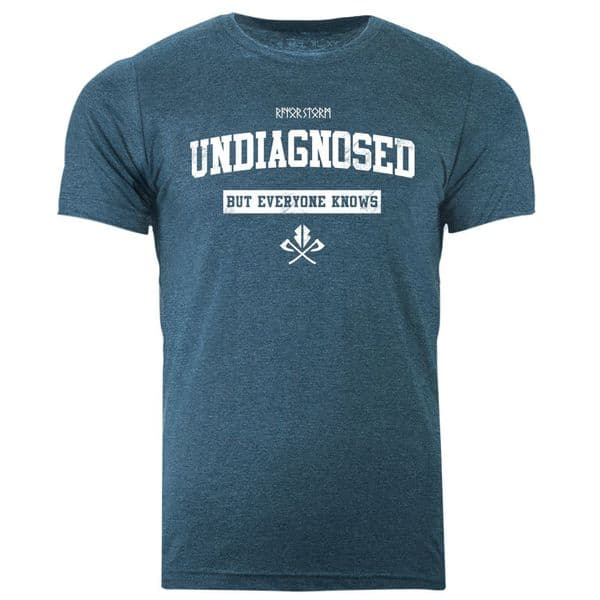 s973 Undiagnosed but everyone knows T-shirt - Heather Deep teal