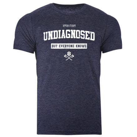 s973 Undiagnosed but everyone knows T-shirt - Heather Midnight Navy