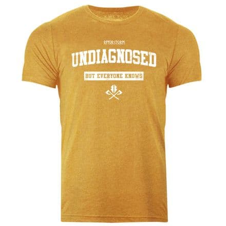 s973 Undiagnosed but everyone knows T-shirt - Heather Mustard