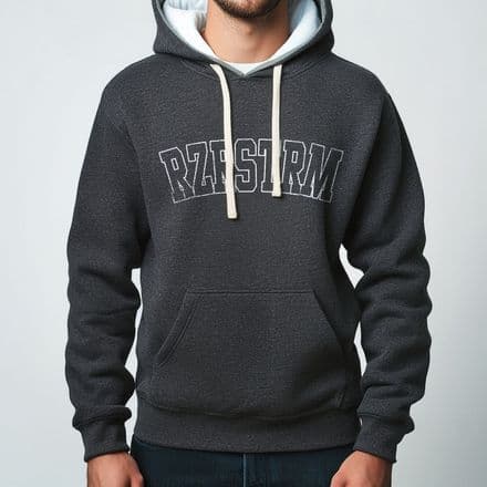 s977 Stormweight hoodie - Black Melange Charcoal