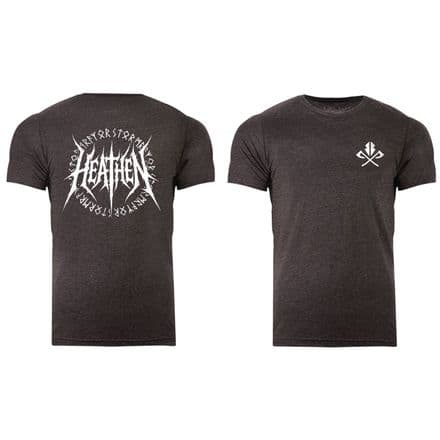 s978 Reverse Runic Heathen 25 T-shirt - Dark Grey Heather