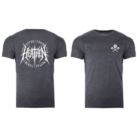 s978 Reverse Runic Heathen 25 T-shirt - Navy Heather