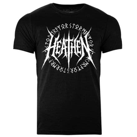 s978 Runic Heathen 25 T-shirt - Heather Black