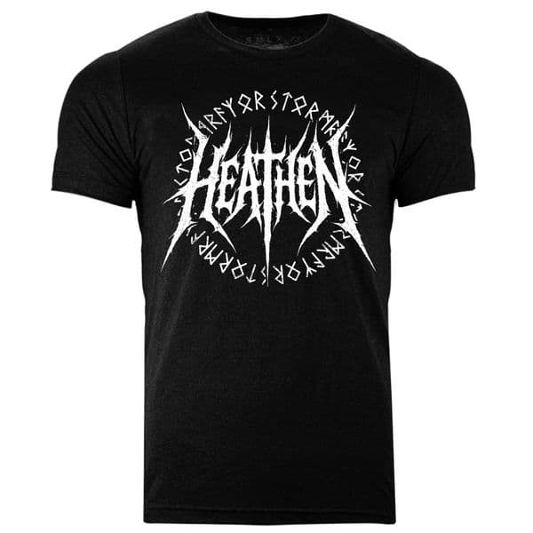 s978 Runic Heathen 25 T-shirt - Heather Black