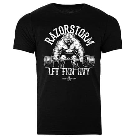 s980 Strong Bear T-shirt - Heather Black