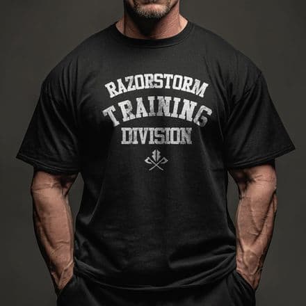 s981 Razostorm Training Division HVY Oversized Tee - Black