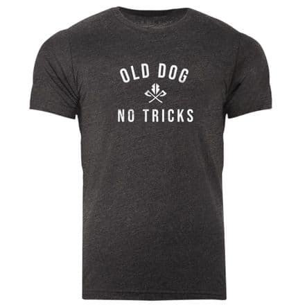 s982 ODNT25 Old dog no tricks T-shirt - Dark Grey Heather