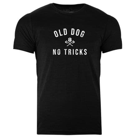s982 ODNT25 Old dog no tricks T-shirt - Heather Black