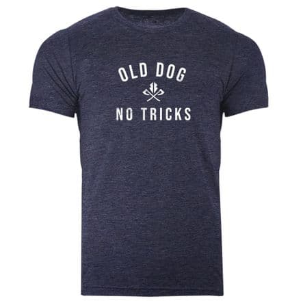 s982 ODNT25 Old dog no tricks T-shirt - Heather Navy