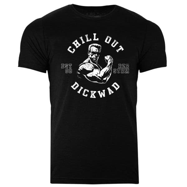 s984 Chill out Dickwad T-shirt - Heather Black
