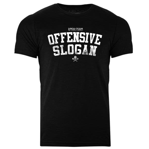 s988 Offensive Slogan T-shirt - Heather Black