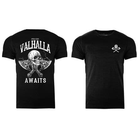 s992 Reverse Valhalla awaits v26 tshirt - Heather Black