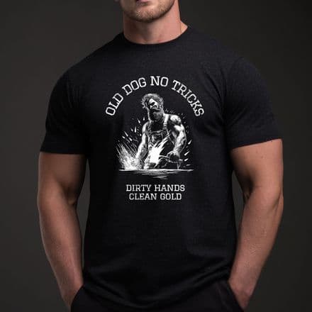 s994 dirty hands clean gold T-shirt - Heather Black