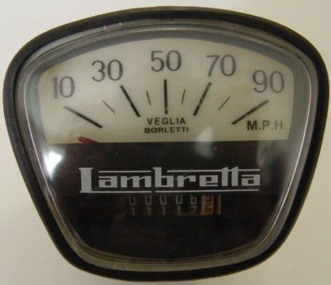 Lambretta GP 10-90mph Remade Speedo