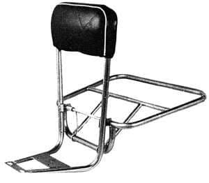 Vespa & Lambretta Chrome Rear Carrier/Backrest (2 in one)