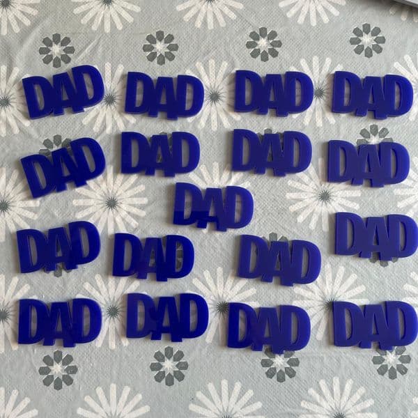 17 x DAD Fathers Day Cupcake Charms