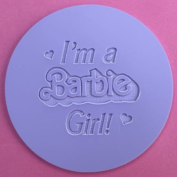 8 x Barbie Collection Engraved circle stamps